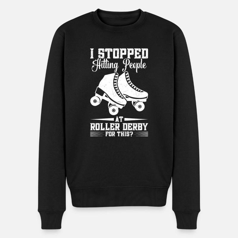 Joueur de roller derby J’ai utilisé le - Pull Premium bio Homme - noir