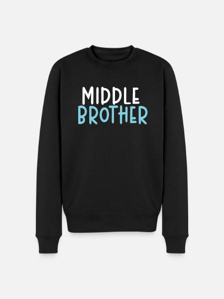 Middle Brother Gifts - Men's Premium Organic Jumper - black
