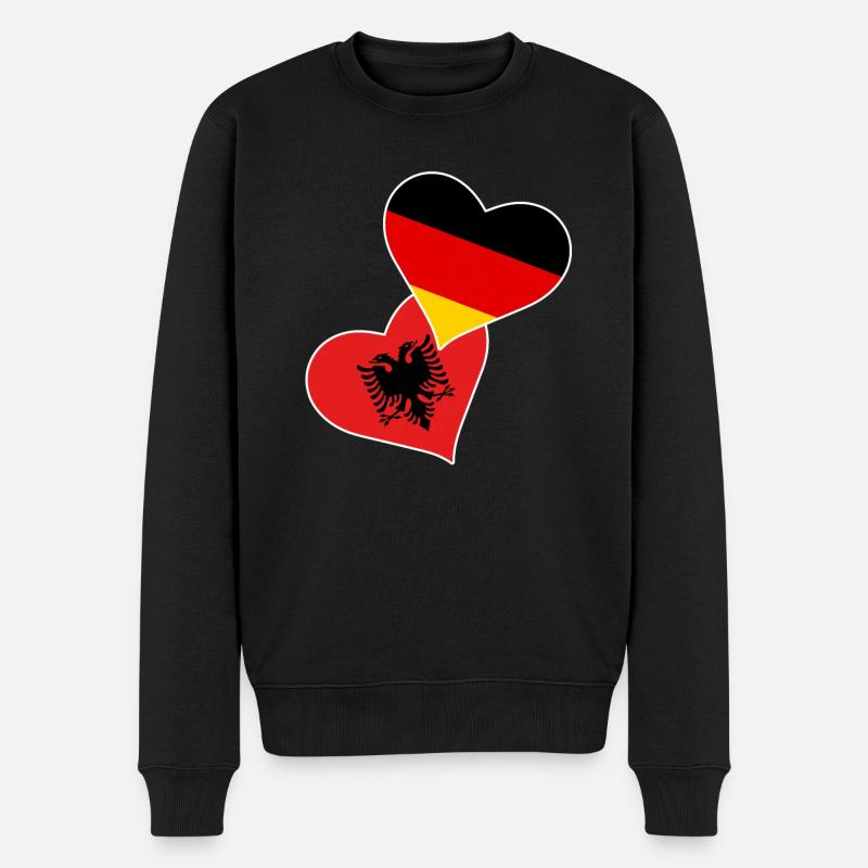 Drapeau albanais Aigle albanais Shqiponja - Pull Premium bio Homme - noir