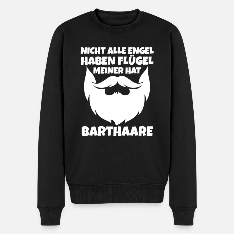 Bärtig Bartträger Schnurrbart Bart - Männer Premium Bio Pullover - Schwarz