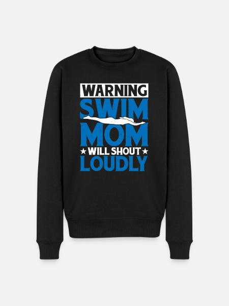 Attention : la maman nageuse va crier fort 5 - Pull Premium bio Homme - noir