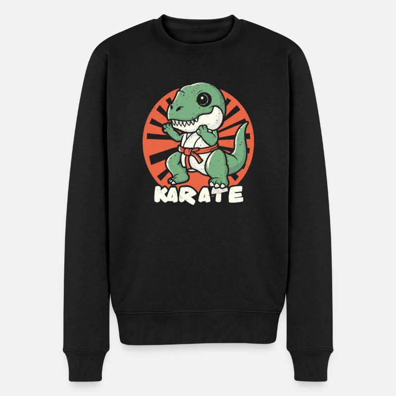 Karaté Dino - Pull Premium bio Homme - noir