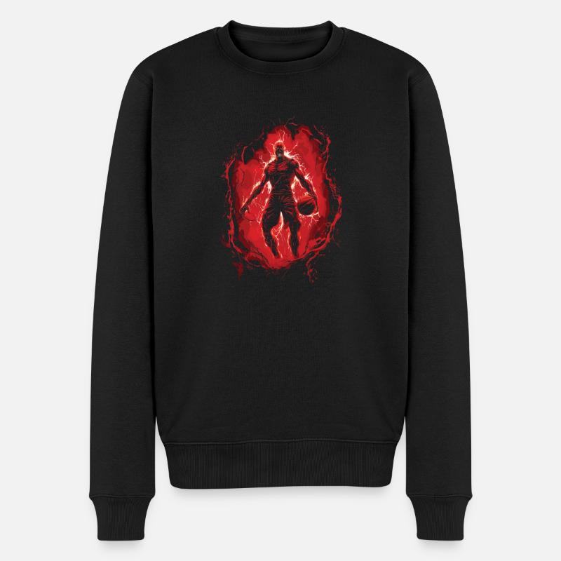 Basketball Basketballer - Männer Premium Bio Pullover - Schwarz
