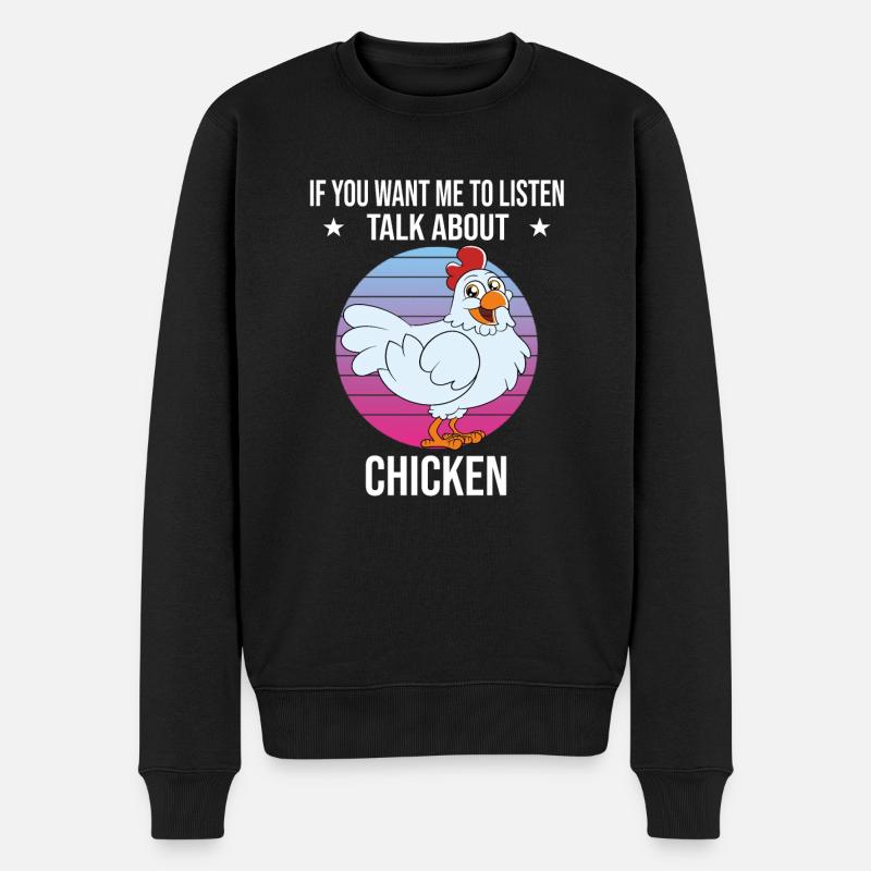 Drôle De Poulet Dire Poulet - Pull Premium bio Homme - noir