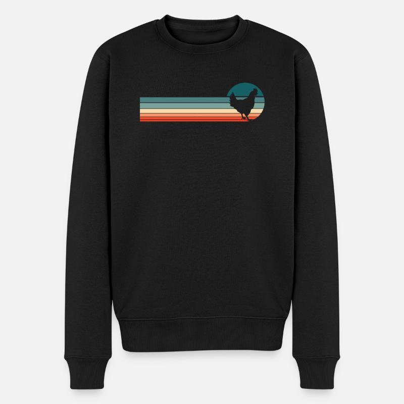 Huhn Henne - Männer Premium Bio Pullover - Schwarz