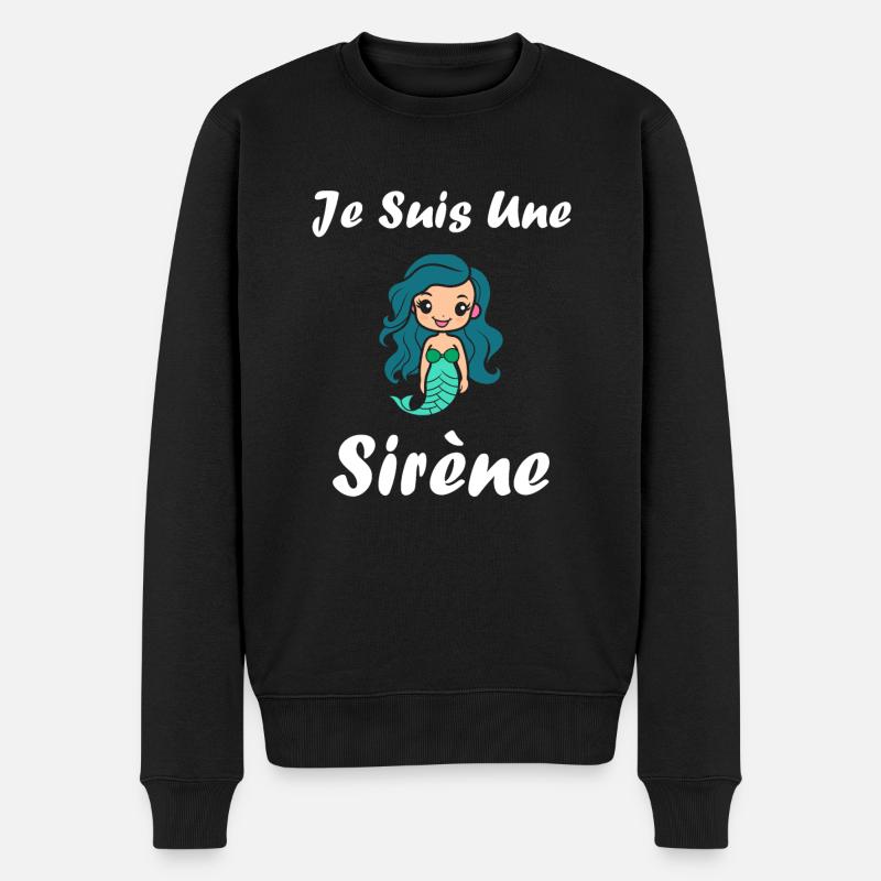 Enfant citation sirène - Pull Premium bio Homme - noir