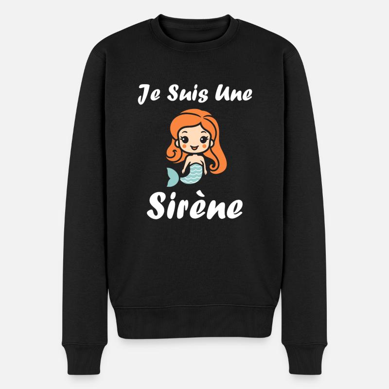 Enfant citation sirène - Pull Premium bio Homme - noir