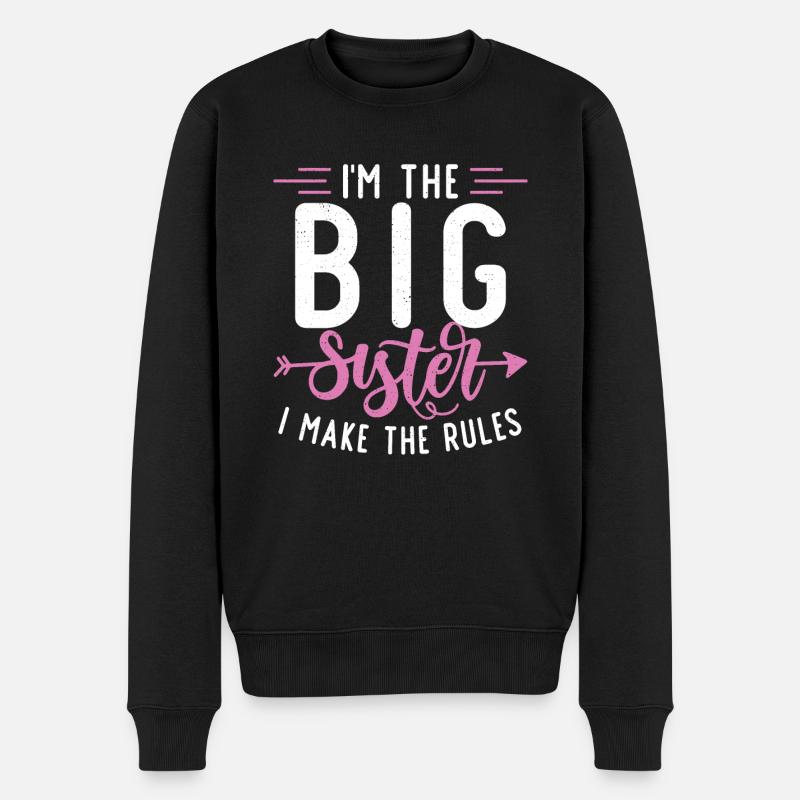Big Sister Gift - Männer Premium Bio Pullover - Schwarz