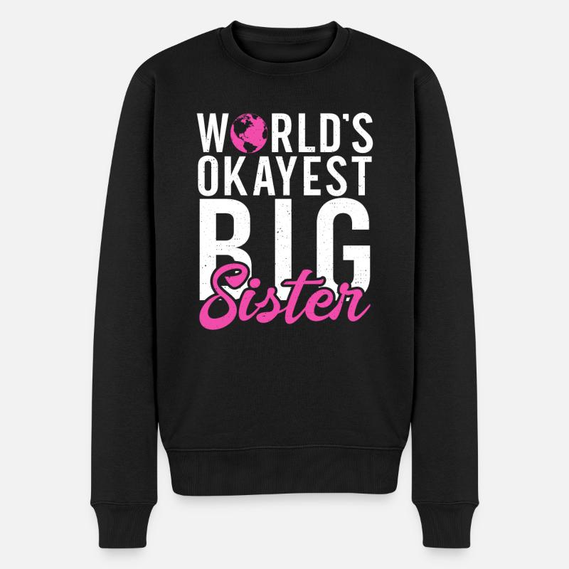 Big Sister Gift - Männer Premium Bio Pullover - Schwarz