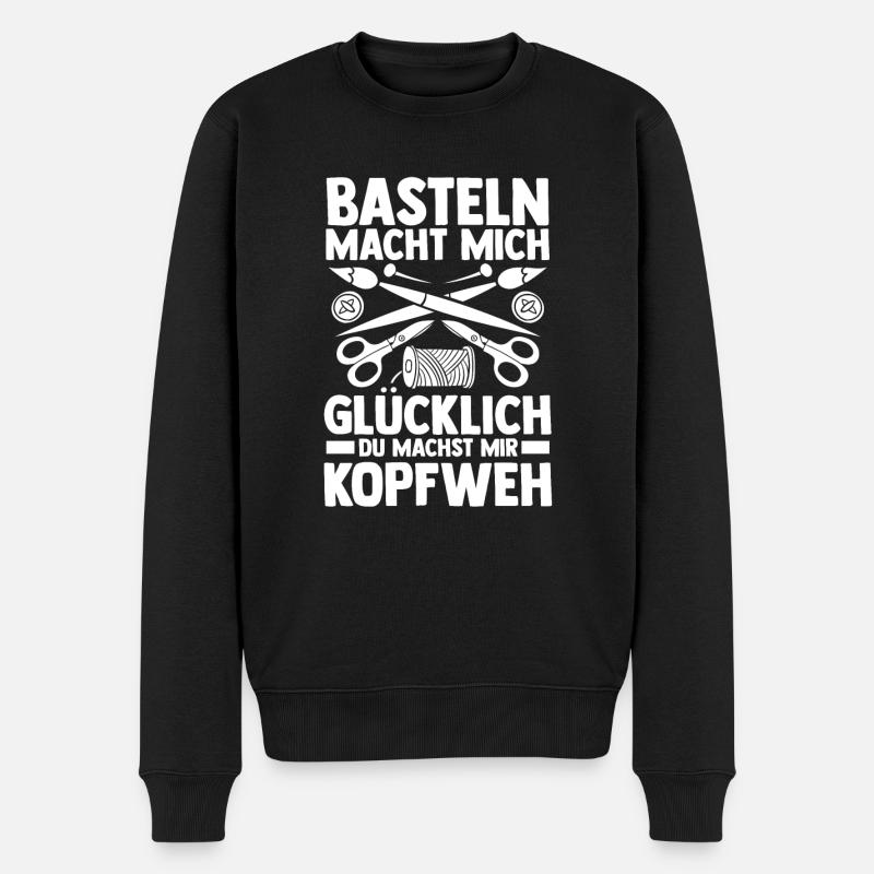 Bastler Basteln - Männer Premium Bio Pullover - Schwarz