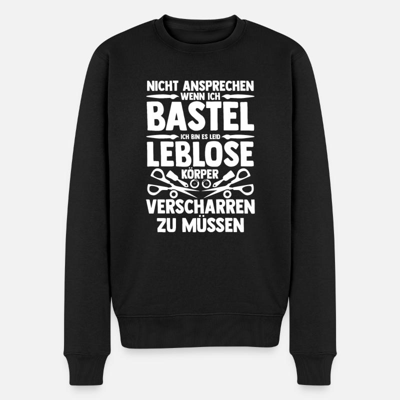 Bastler Basteln - Männer Premium Bio Pullover - Schwarz
