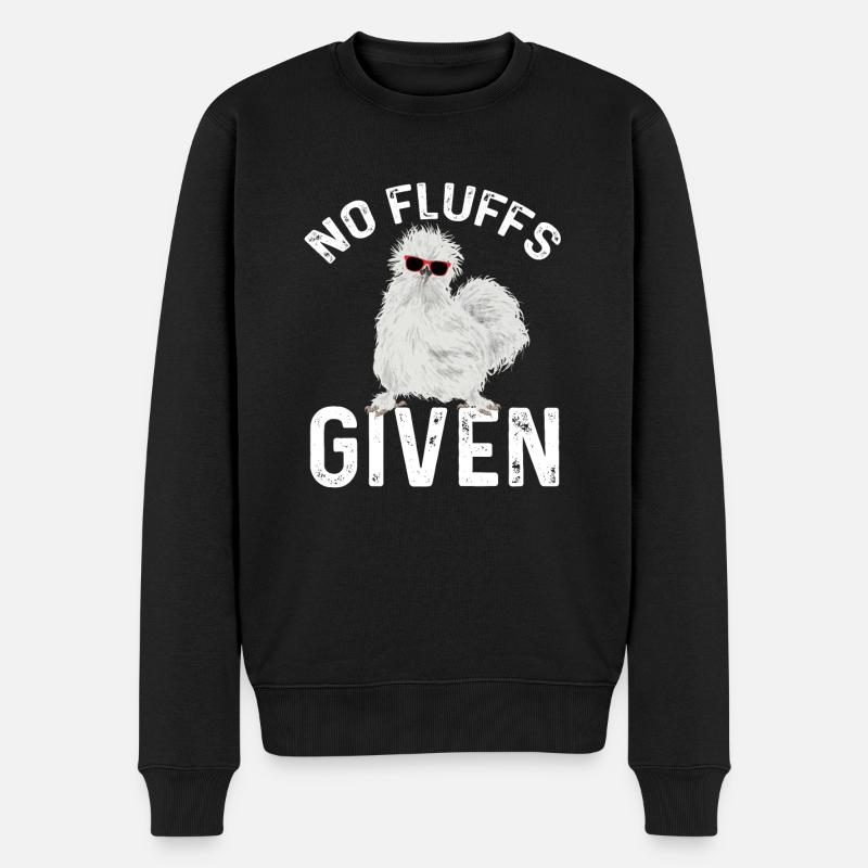Seidenhuhn Silkie Chicken - Männer Premium Bio Pullover - Schwarz