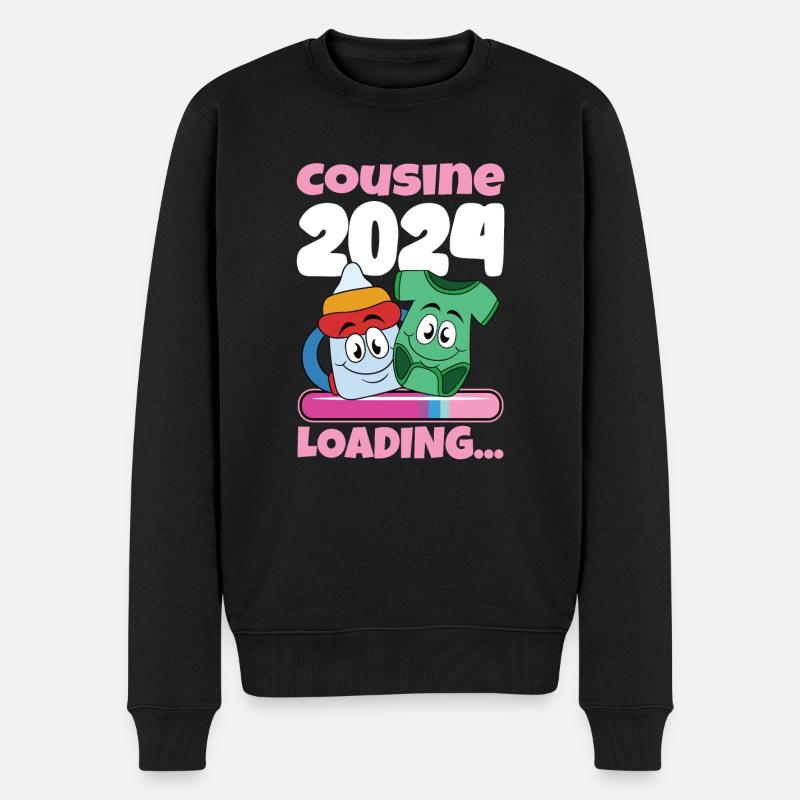 Cousine werden Cousine 2024 - Männer Premium Bio Pullover - Schwarz