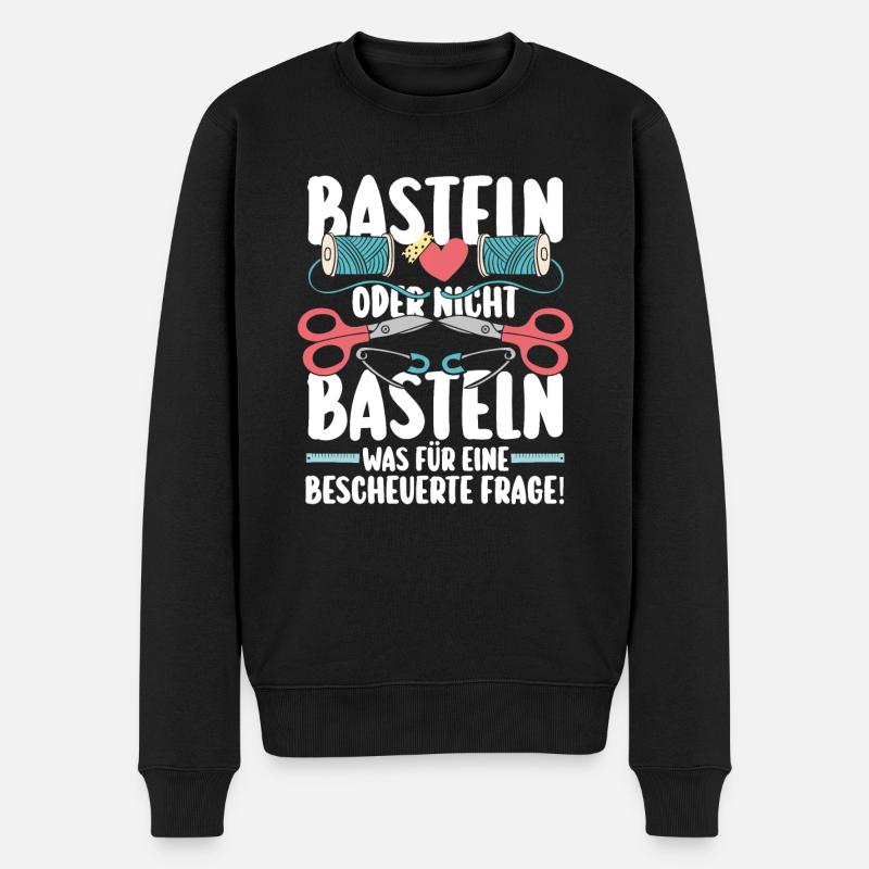 Bastler Basteln - Männer Premium Bio Pullover - Schwarz