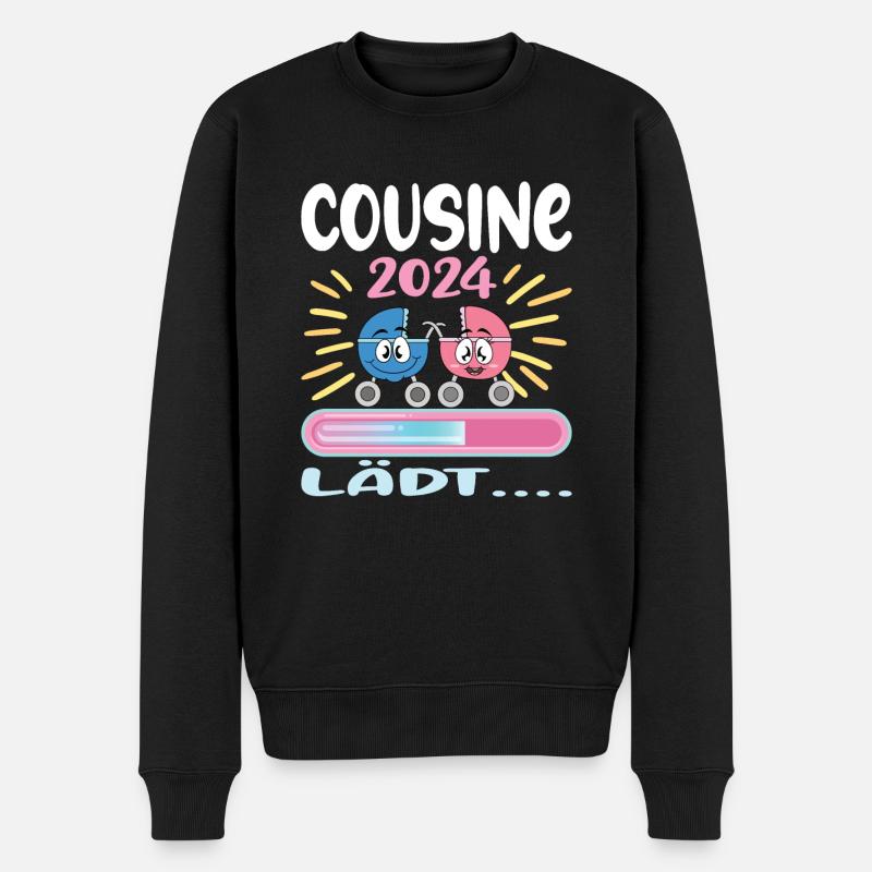 Cousine werden Cousine 2024 - Männer Premium Bio Pullover - Schwarz