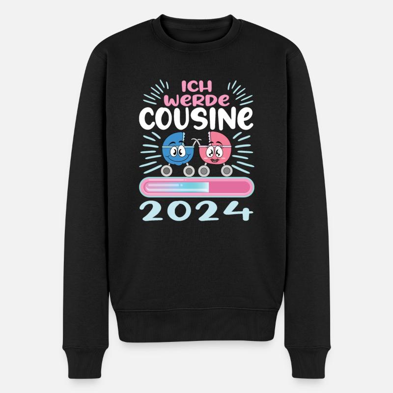 Cousine werden Cousine 2024 - Männer Premium Bio Pullover - Schwarz