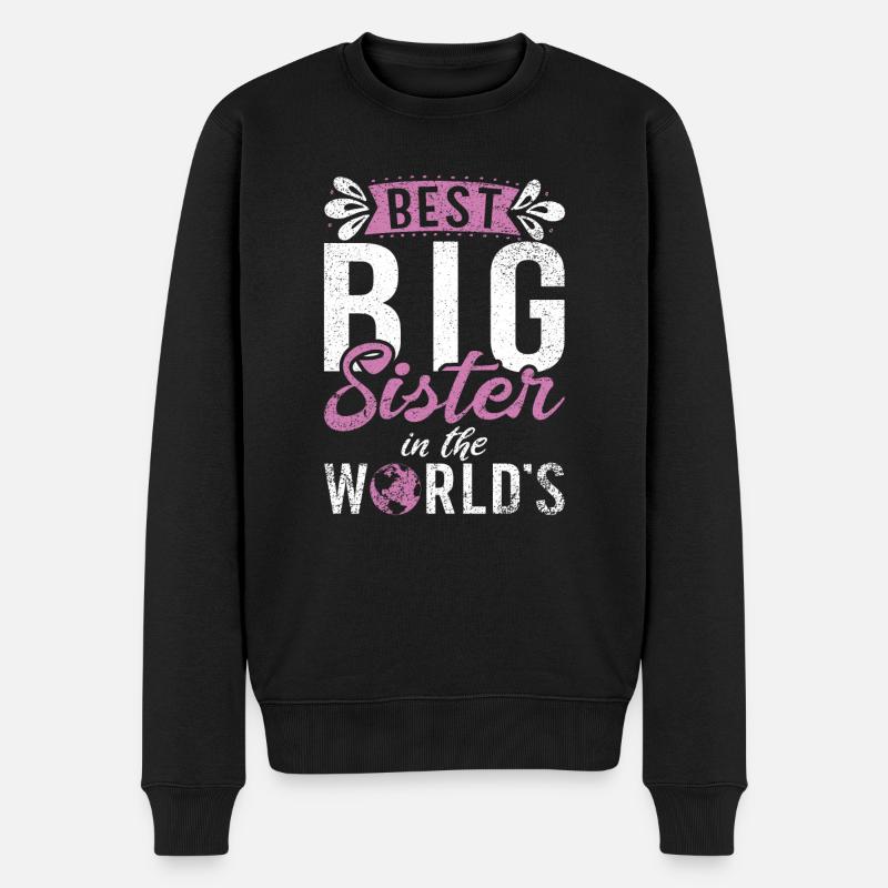 Big Sister Gift - Männer Premium Bio Pullover - Schwarz