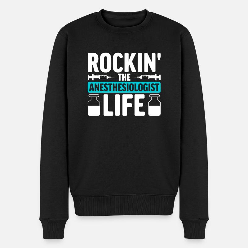 Anästhesiologie Anästhesist - Männer Premium Bio Pullover - Schwarz