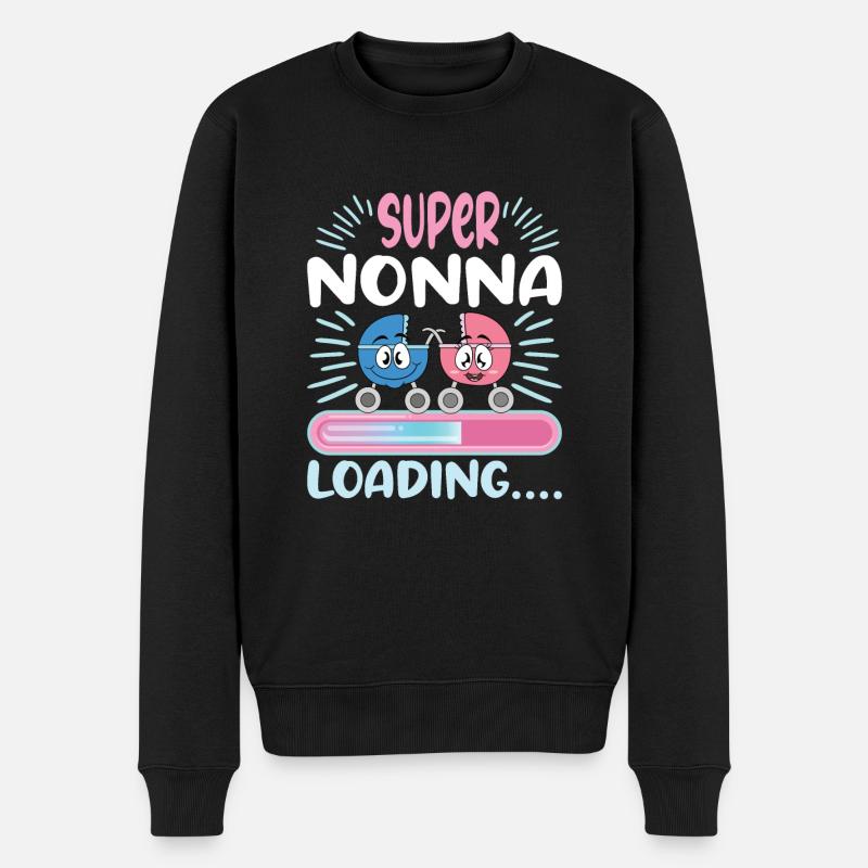 Nonna 2024 Loading Oma 2024 - Männer Premium Bio Pullover - Schwarz