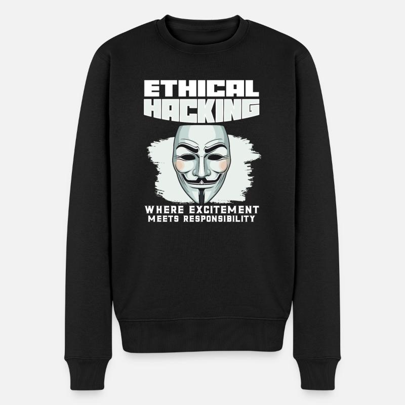 Ethical Hacking Analyst Ethical Cyber Security - Men's Premium Organic Jumper - black