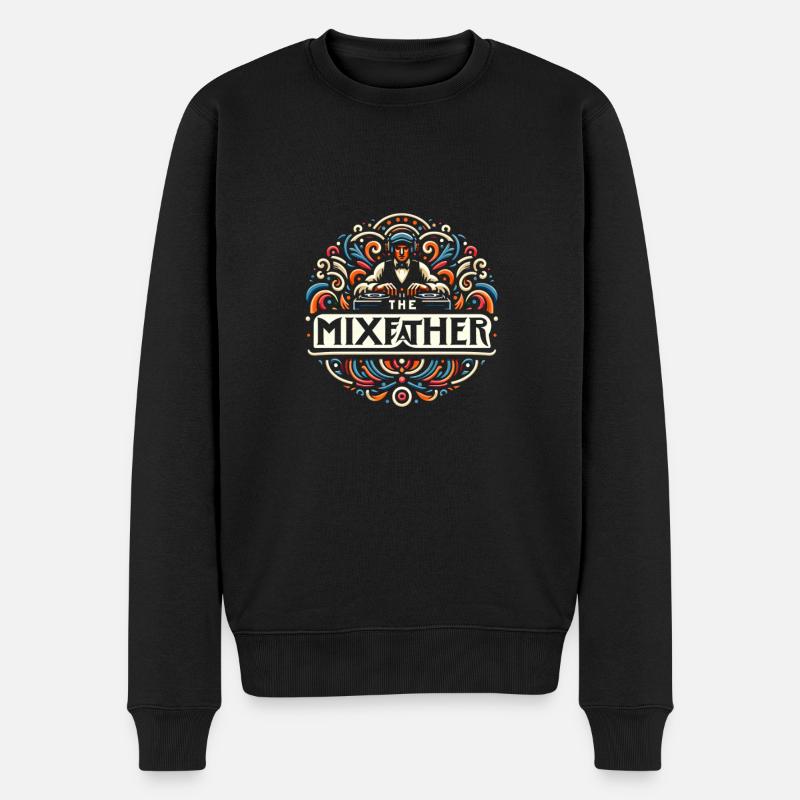 the mixfather 5 - Männer Premium Bio Pullover - Schwarz