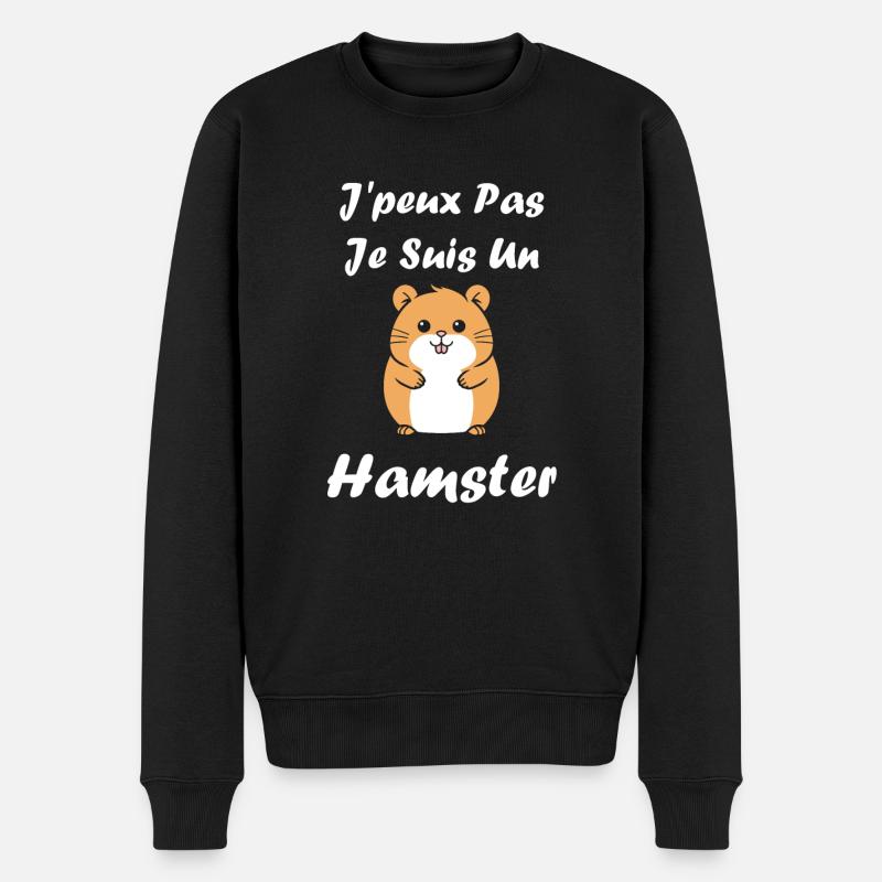 Mignon Humour petit hamster - Pull Premium bio Homme - noir