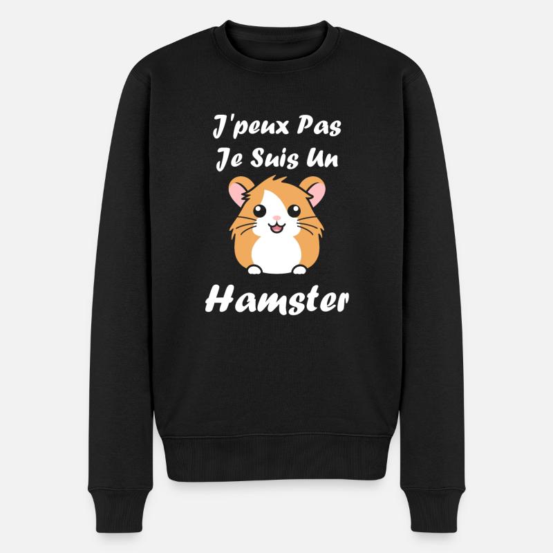 Mignon Humour petit hamster - Pull Premium bio Homme - noir