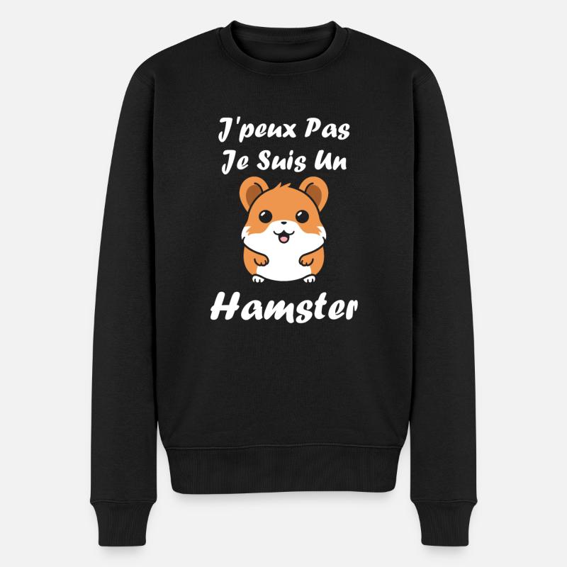 Mignon Humour petit hamster - Pull Premium bio Homme - noir