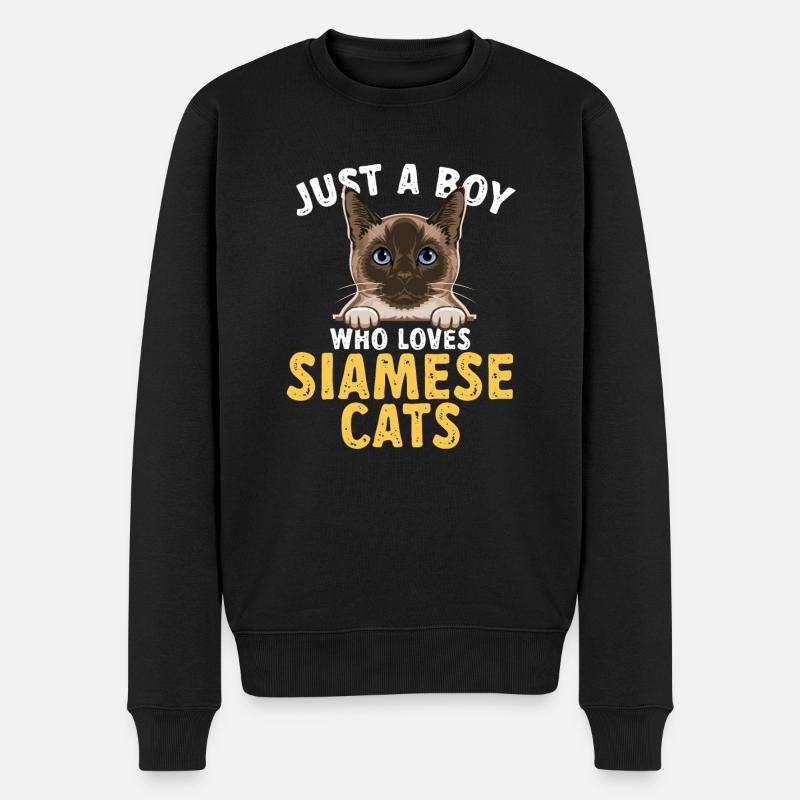 Chat siamois - Pull Premium bio Homme - noir