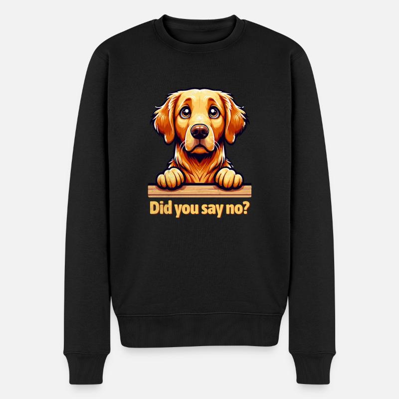 Mignon Golden Retriever - Pull Premium bio Homme - noir