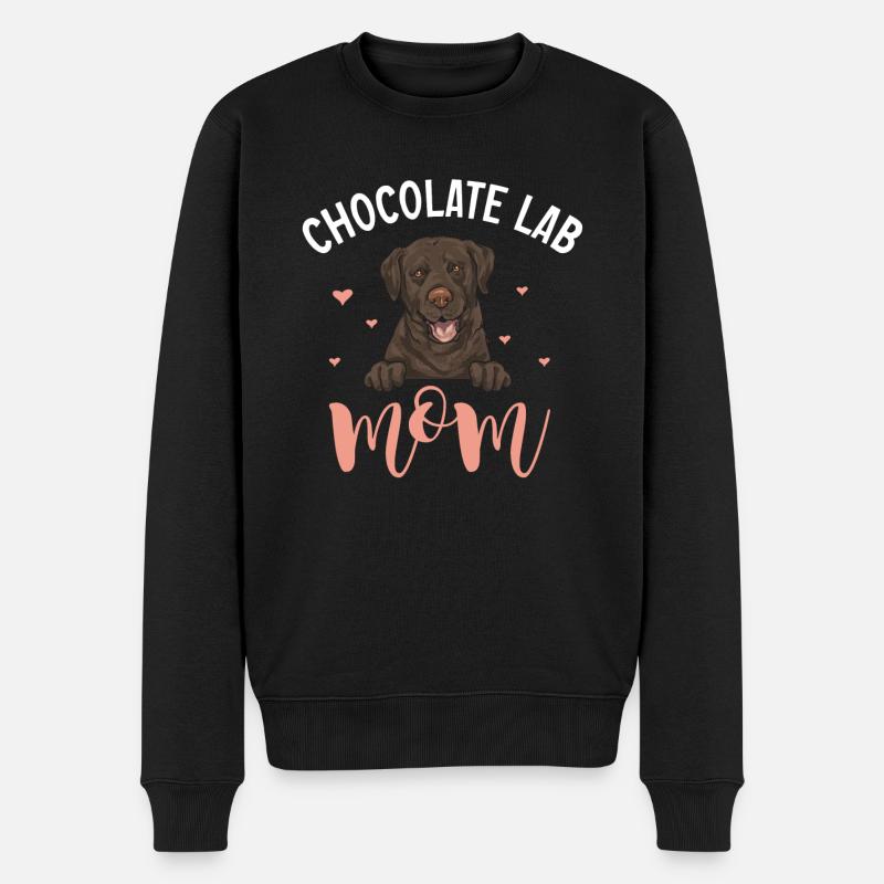 Chien Labrador Retriever chocolat - Pull Premium bio Homme - noir