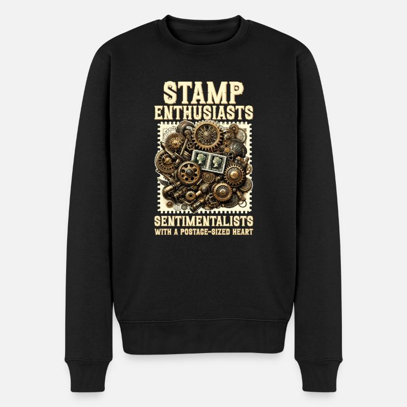 Philatelie Philatelist Briefmarke Sammeln - Männer Premium Bio Pullover - Schwarz