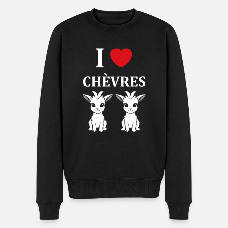 Citation humour petite chèvre - Pull Premium bio Homme - noir