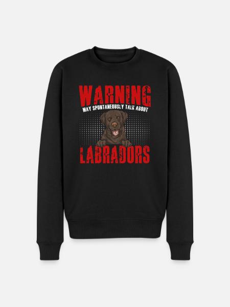 Chocolate Labrador Retriever Dog - Men's Premium Organic Jumper - black
