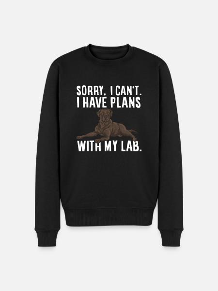 Chocolate Labrador Retriever Dog - Men's Premium Organic Jumper - black