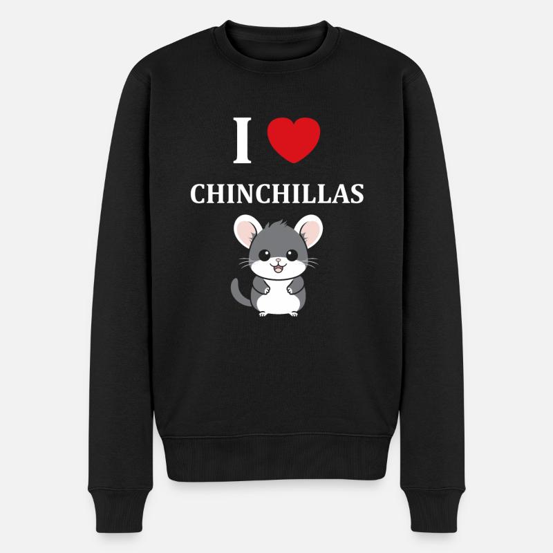 Petit chinchilla mignon - Pull Premium bio Homme - noir