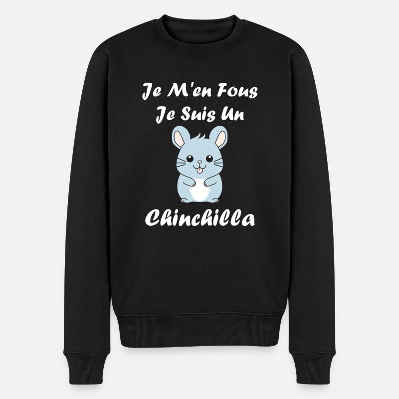 Petit chinchilla mignon - Pull Premium bio Homme - noir
