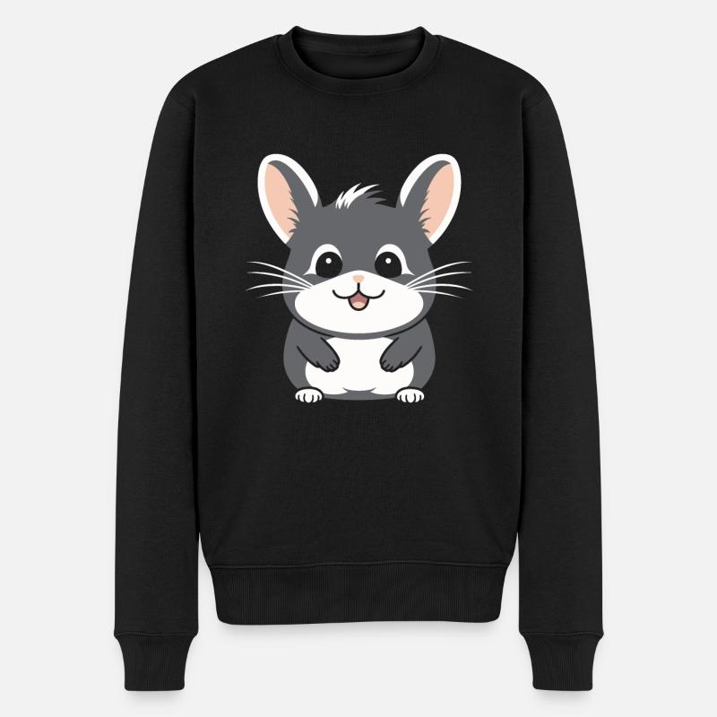 Petit chinchilla mignon - Pull Premium bio Homme - noir
