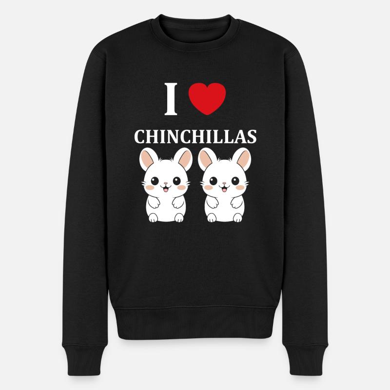 Petit chinchilla mignon - Pull Premium bio Homme - noir