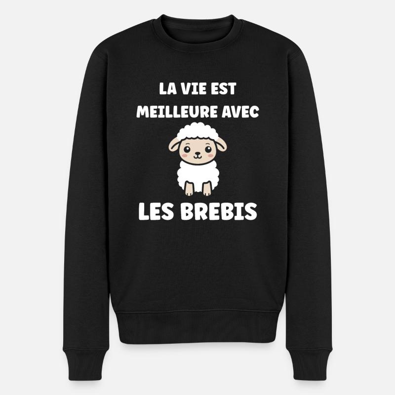 Bébé mouton petit brebis - Pull Premium bio Homme - noir