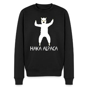 Haka Alpaca - Männer Premium Bio Pullover - Schwarz - Vorne - Nico (187cm)
