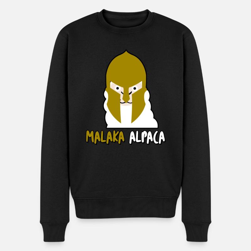 Malaka Alpaca - Männer Premium Bio Pullover - Schwarz