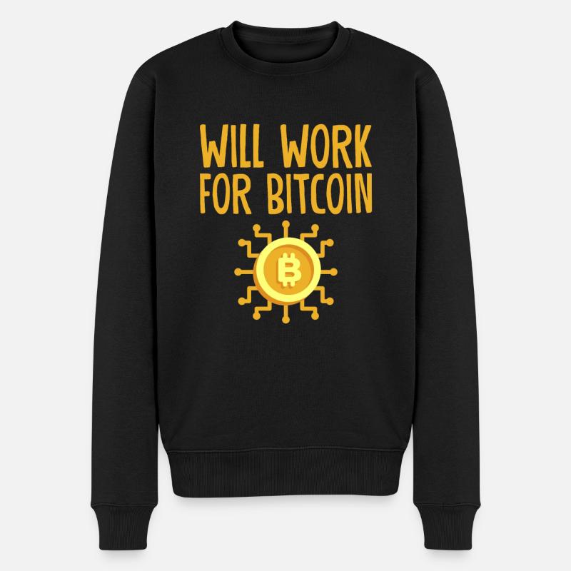 Fonctionnera pour Bitcoin 4 - Pull Premium bio Homme - noir