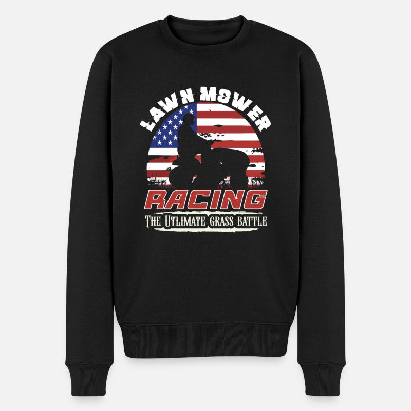 Rasenmäher-rennen Rasenmäher-rennen Rasenmäher - Männer Premium Bio Pullover - Schwarz