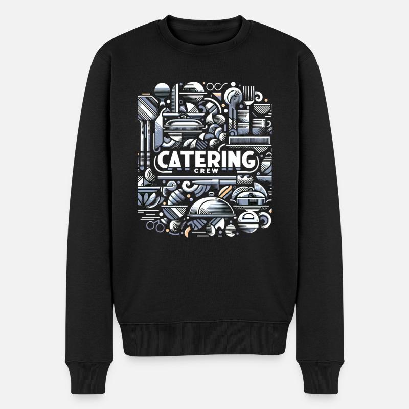 Catering Crew 6 - Männer Premium Bio Pullover - Schwarz