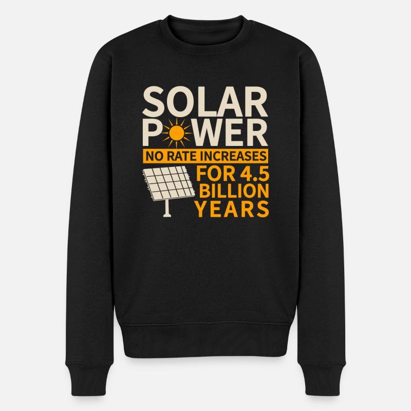 Solarmodul Solarenergie Solarstrom - Männer Premium Bio Pullover - Schwarz