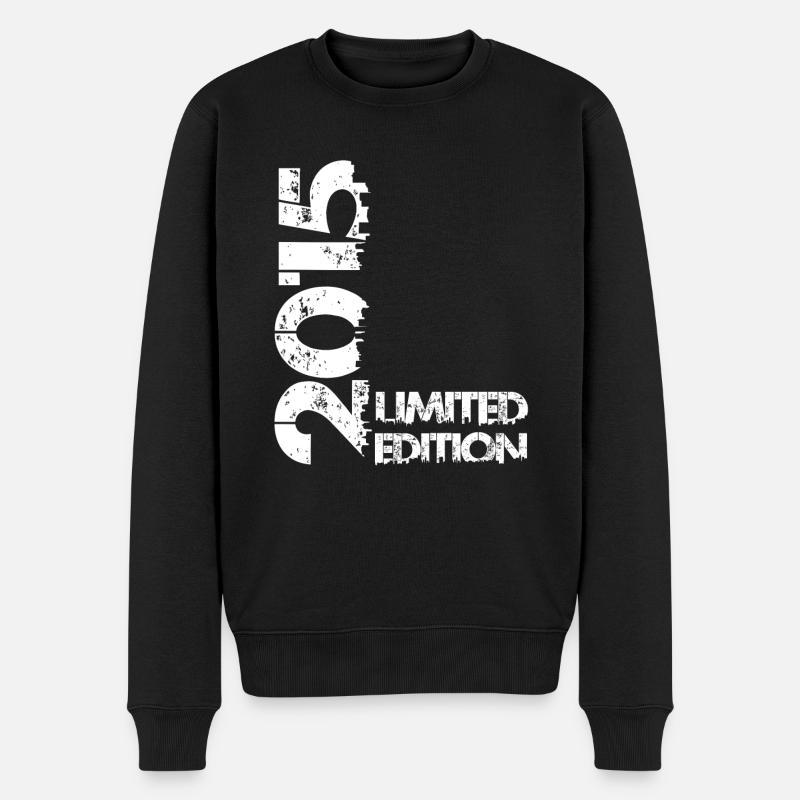 Limited Edition 2015 - Männer Premium Bio Pullover - Schwarz