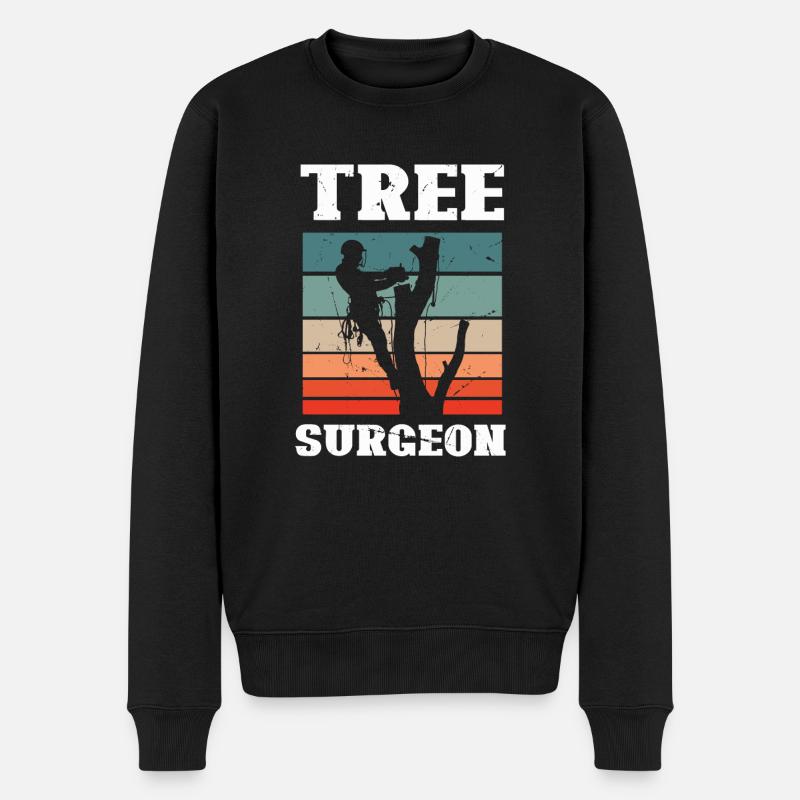 Bûcheron tronçonneuse arboriste - Pull Premium bio Homme - noir