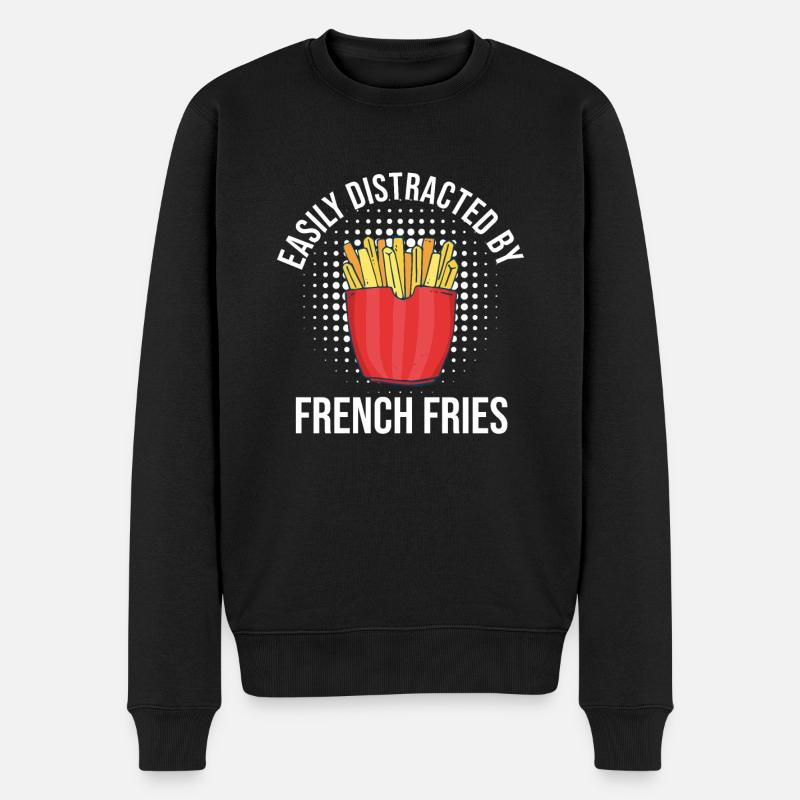 Frites drôles Frites drôles - Pull Premium bio Homme - noir