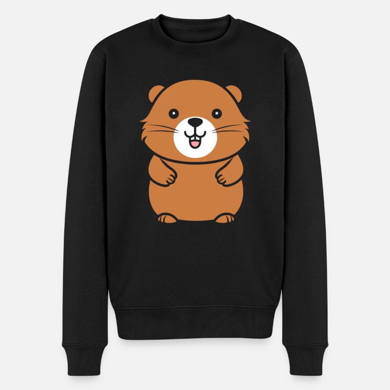 Humour petit castor - Pull Premium bio Homme - noir